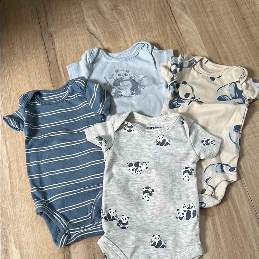 Carter's Blue and Gray Nautical Bodysuits Set